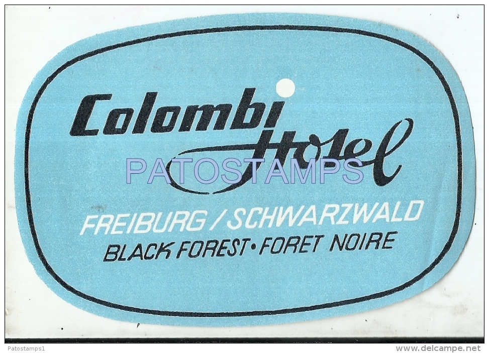 34204 SWITZERLAND FREIBURG COLOMBI HOTEL LUGGAGE NO POSTAL POSTCARD - Hotel Labels