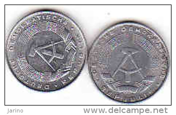 DDR - 2 X 5 Pfennig 1968 + 1975 - 5 Pfennig