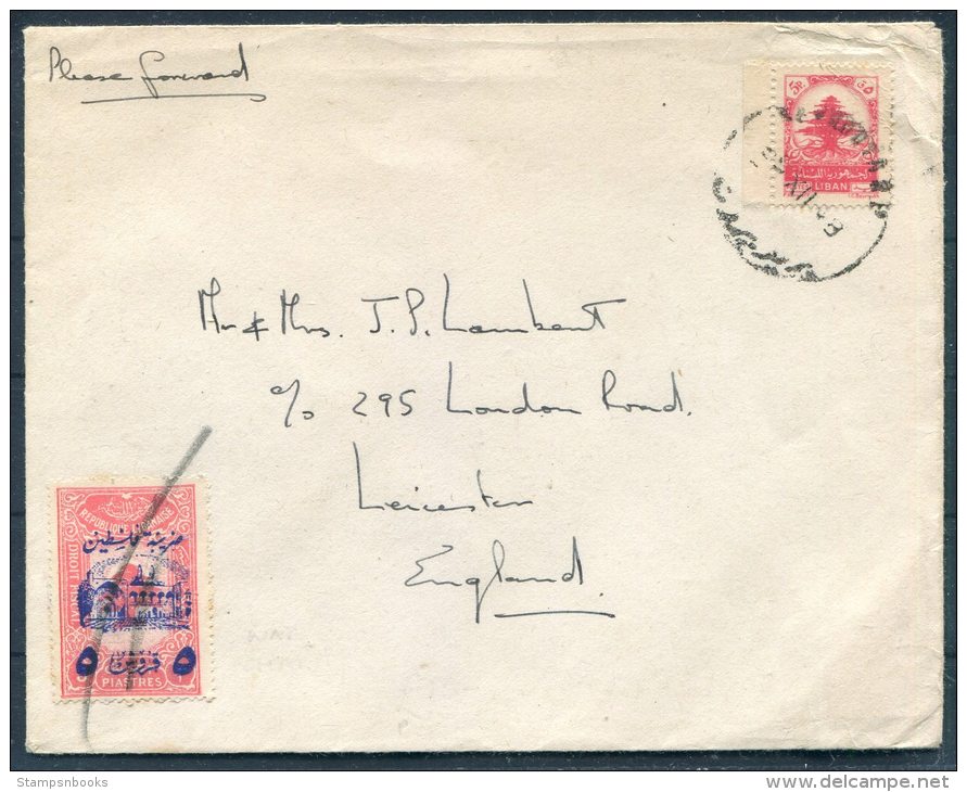 Lebanon Provisional Overprint Cover - Leicester, England - Lebanon