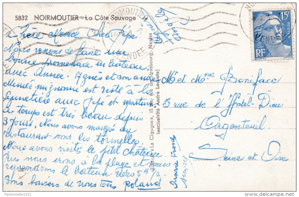 NOIRMOUTIER  LA COTE SAUVAGE (DIL186) - Noirmoutier