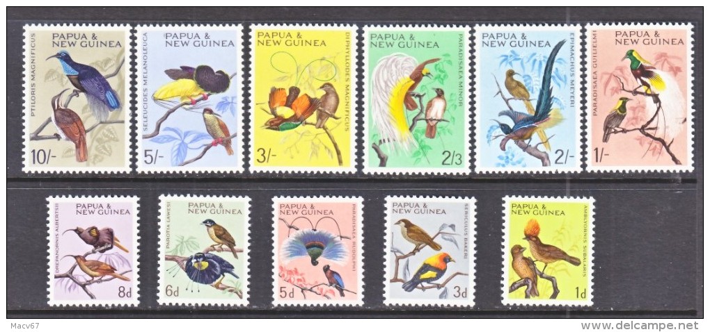 PAPUA  NEW  GUINEA  188-98    **   BIRDS - Papua New Guinea