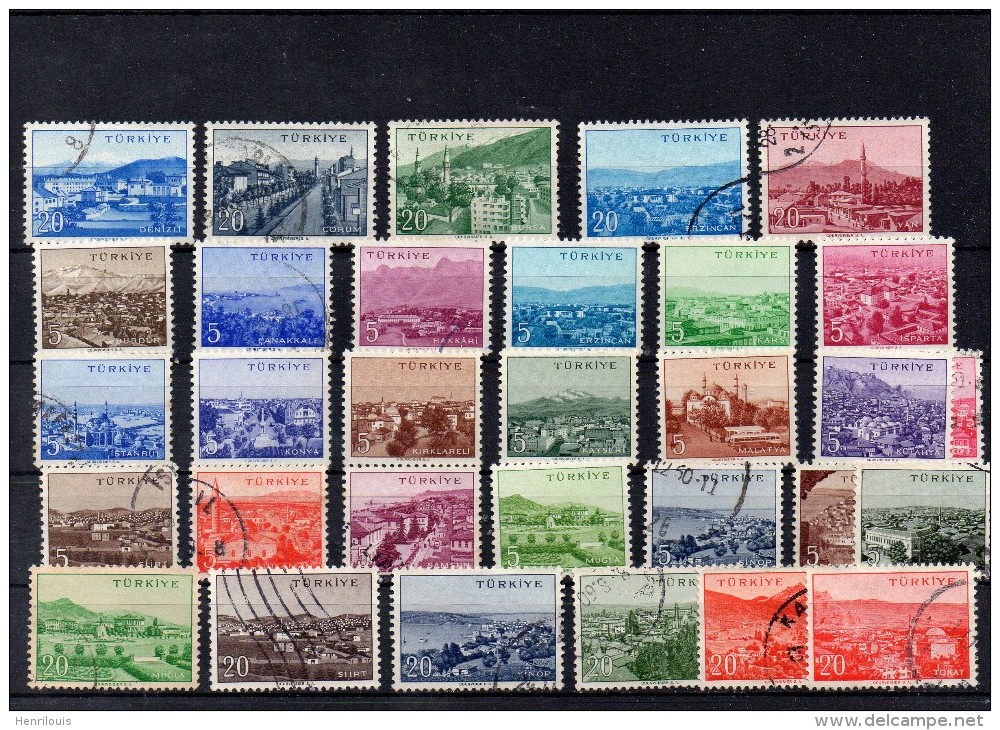 TURQUIE-Vrac De Timbres époque 1960 ( Ref 2501 ) - Lots & Kiloware (mixtures) - Max. 999 Stamps