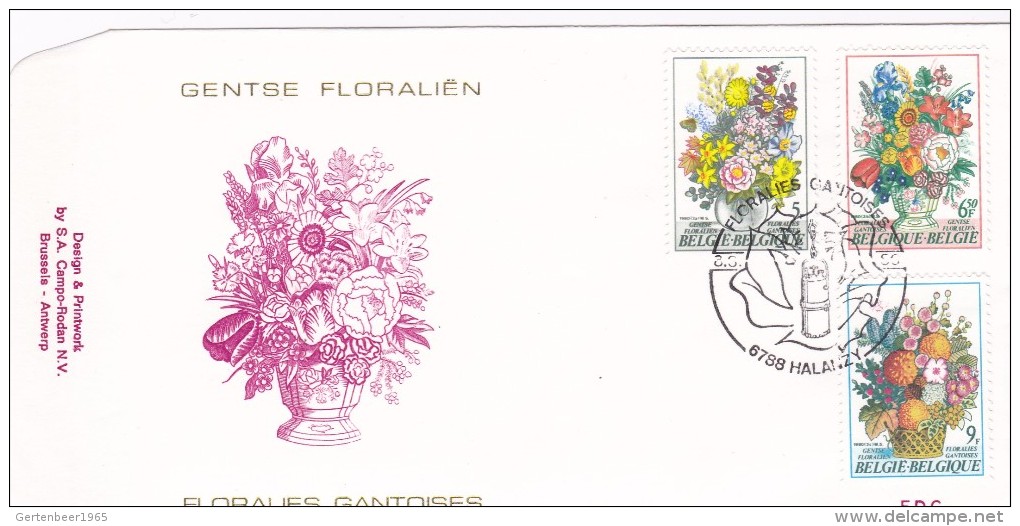 Gentse Floraliën 1980 / FDC Met De Drie Zegels En Mooi Gestemeld - Autres & Non Classés