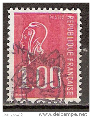 Timbre France Y&T N°1892 (11) Obl  Marianne De Béquet.  1 F.00. Rouge. Cote 0,15 € - 1971-1976 Marianne Of Béquet