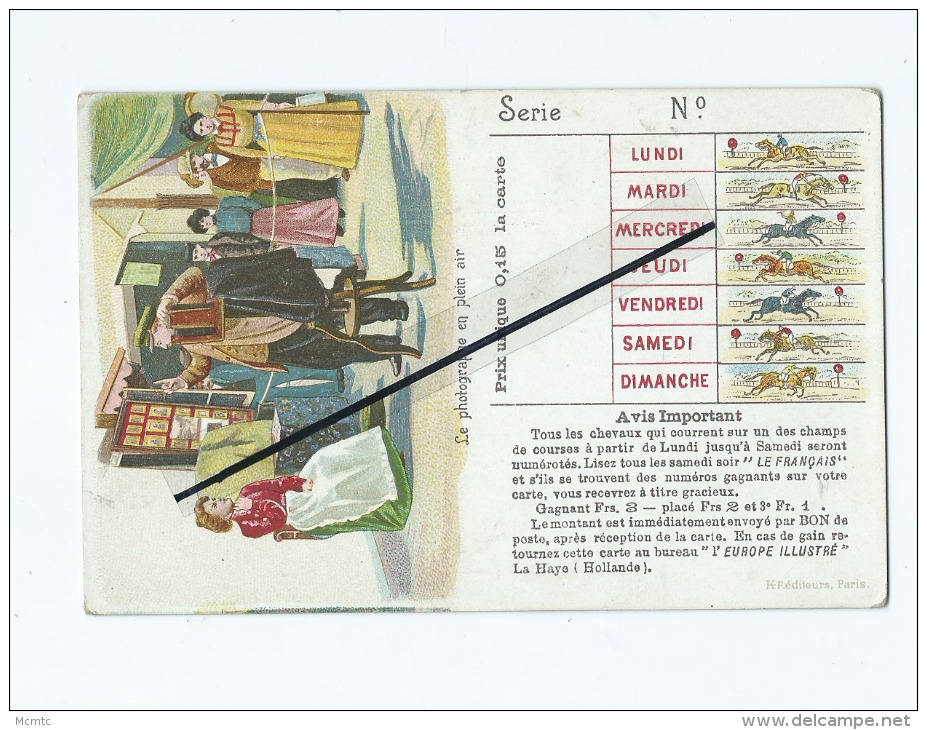 CPA - Hippisme  - Tiercé - Chevaux - Le Photographe En Plein Air - Ippica