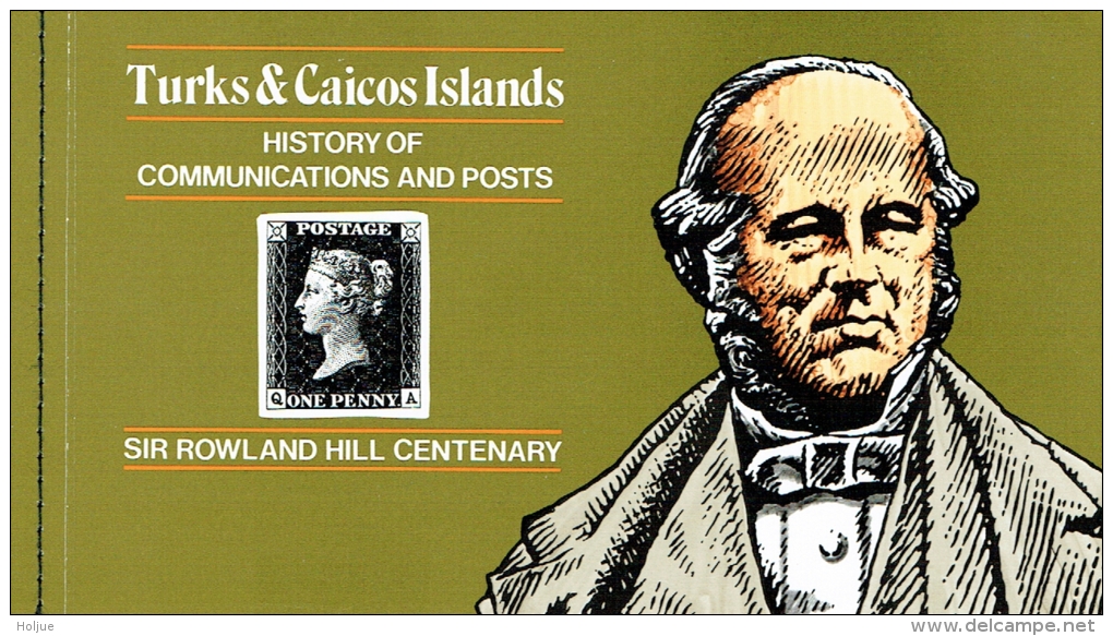 Turks &amp; Caicos-Inseln 1979 Sir Rowland Hill Michel N° 442-454 Im Markenheftchen MNH - Turks- En Caicoseilanden