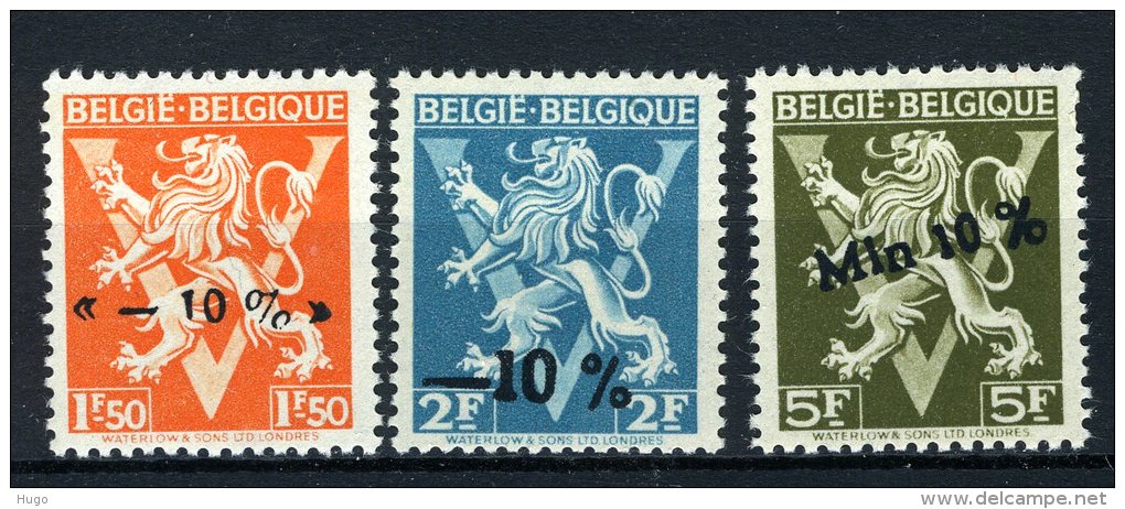 724K/724M MNH** 1946 - Heraldieke Leeuw België - Belgique - 1946 -10%