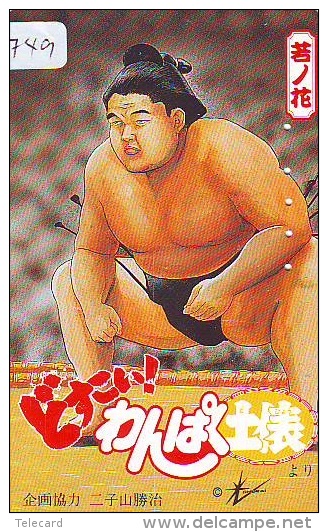 Télécarte  Japon * SUMO (749)  LUTTE  LUTTEURS WORSTELEN * JUDO * Kampf Wrestling *  LUCHA * PHONECARD JAPAN - Sport