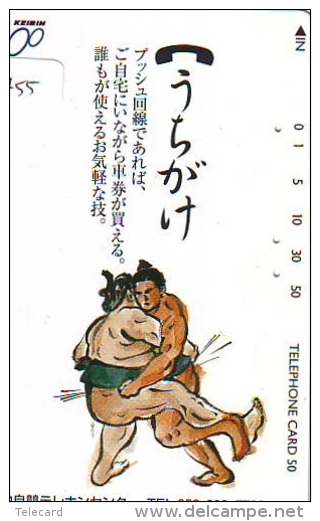 Télécarte  Japon * SUMO (755)  LUTTE  LUTTEURS WORSTELEN * JUDO * Kampf Wrestling *  LUCHA * PHONECARD JAPAN - Sport