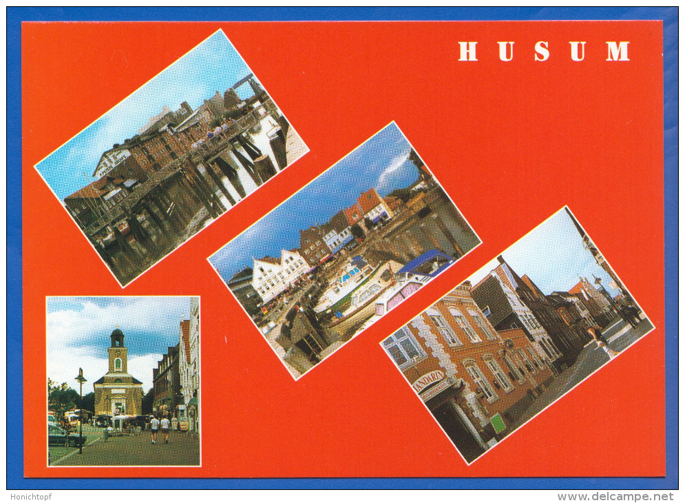 Deutschland; Husum Nordsee; Multibildkarte - Husum