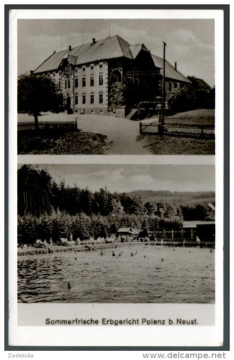 1890 - Ohne Porto - Alte Ansichtskarte - Erbgericht Polenz Bei Neustadt Freibad Waldbad Gaststätte - Gel Stempel - Neustadt