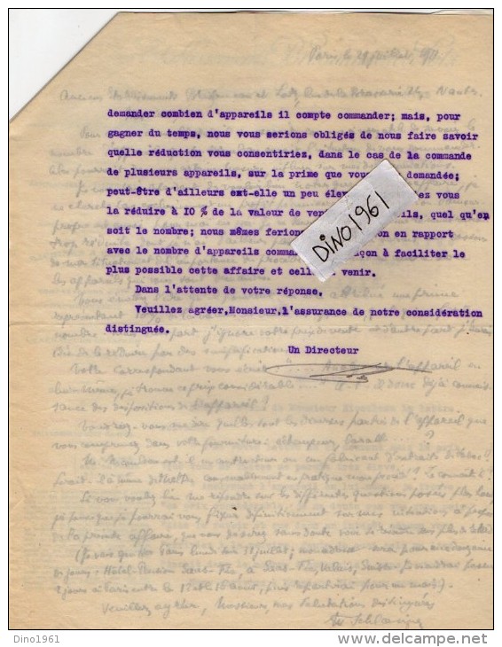 VP3569 - Tabac - Lettre Des Anciens Ets BRISSONNEAU & LOTZ Mécanique Générale à NANTES Pour  Mr Th. SCHLOESING à PARIS - Documenten