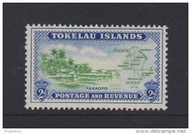 Tokelau Mi 3 Local Scenes - Fakaofo Shore Line - Map - 1948 * * - Tokelau