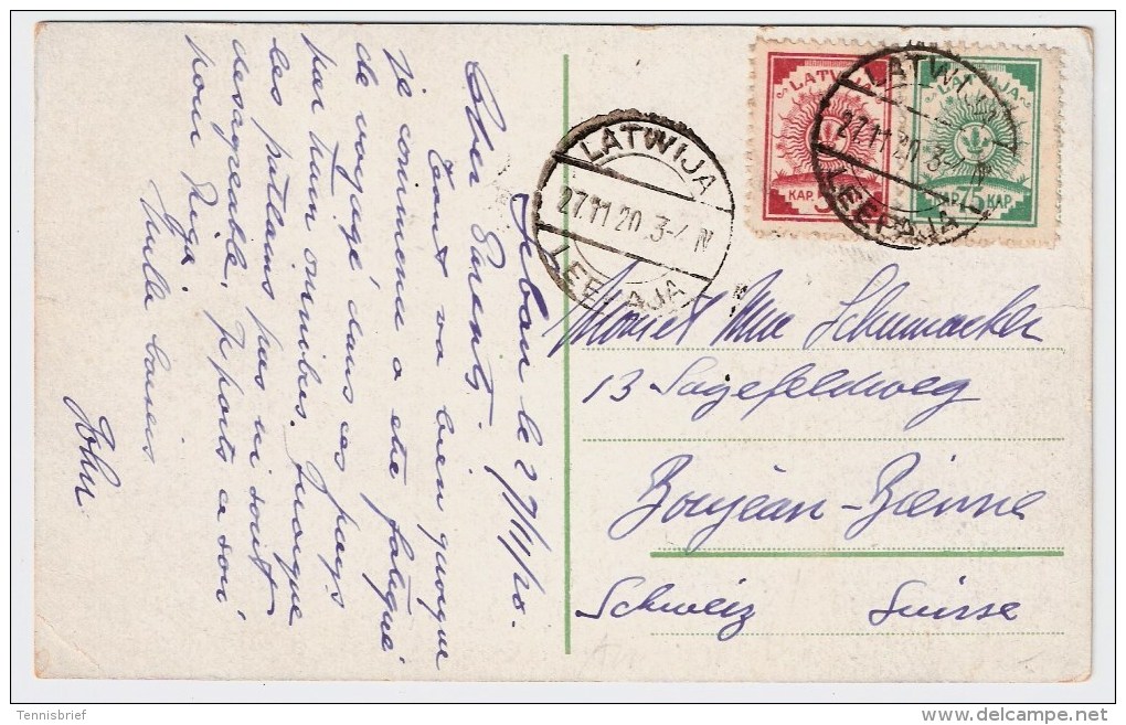 Lettland, 1920, Ausland-Postkarte , #5544 - Lettland