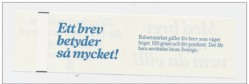 Schweden Rabatt- Heft   **    (be4463  ) Siehe Scan - 1981-..