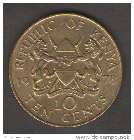 KENIA 10 CENTS 1978 - Kenia