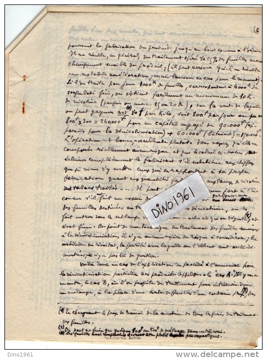 VP3575 - Tabac - Lettre Des Manufactures De Tabacs P. BASTOS à ORAN Pour  Mr Th. SCHLOESING à PARIS - Documenten