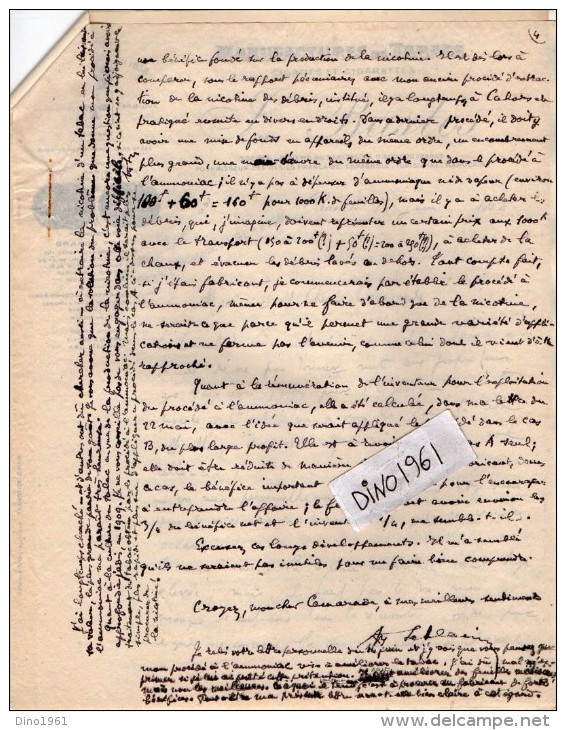 VP3575 - Tabac - Lettre Des Manufactures De Tabacs P. BASTOS à ORAN Pour  Mr Th. SCHLOESING à PARIS - Documents