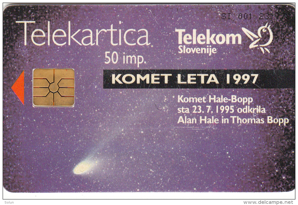 SLOVENIA SLOVENIJA PHONECARD 1997 KOMET HALE BOPP IMELDA 8000 SPACE ASTRONOMY  TELEKOM CAT.NO. 040 - Astronomie