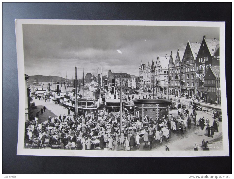 AK BERGEN Tyskebryggen Ca. 1940 // D*19748 - Noruega