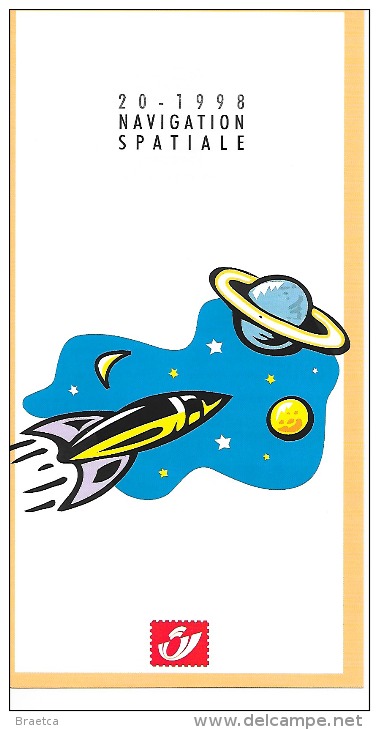 Feuillet N°20 De 1998 - Poste Belge - Belgium - Navigation Spatiale - Dépliants De La Poste