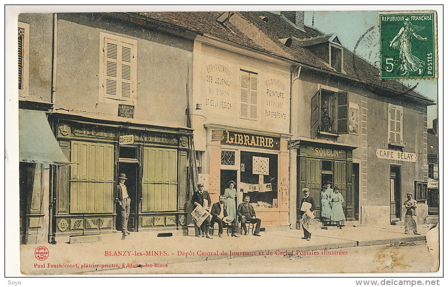 Magasin De Cartes Postales Fouchecourt à Blanzy Les Mines Deltiology Journaux - Tiendas