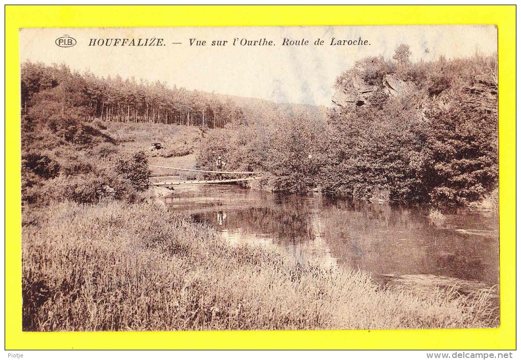 * Houffalize (Luxembourg - La Wallonie) * (P.I.B. - PIB) Vue Sur L'Ourthe, Route De Laroche, Canal, Pont, Bridge, Rare - Houffalize