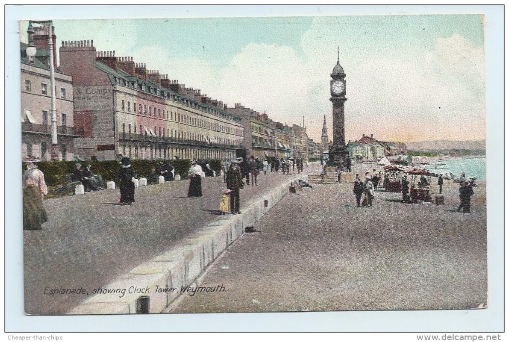 Weymouth - Esplanade, Showing Clock Tower - Weymouth