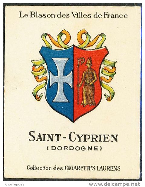 Cigarettes Laurens/Le Blason Des Villes De France : Armoiries De Saint-Cyprien - Other Brands