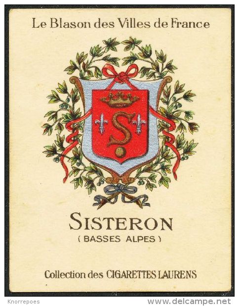 Cigarettes Laurens/Le Blason Des Villes De France : Armoiries De Sisteron - Andere Merken