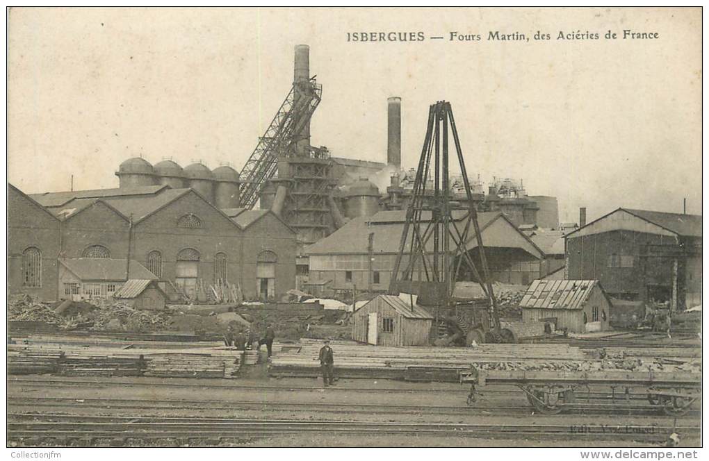 CPA FRANCE 62 " Isbergues, Fours Martin Des Acieries De France". / MINE - Isbergues