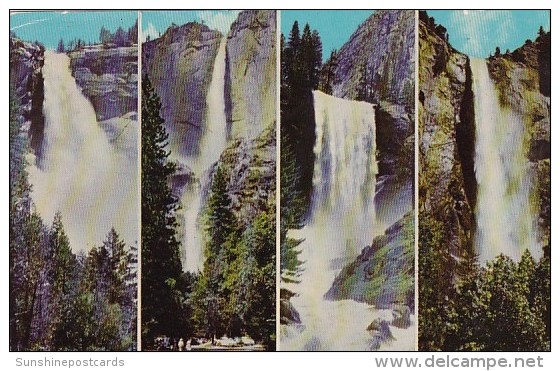 The Four Falls Nevada Yosemite Vernal Bridal Veil Yosemite National Park California 1969 - Yosemite
