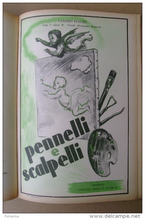 L/52 Italo Venni Bigli LA PENNA D´ORO - LETTURE ELEMENTARI I^ Ed.Gambino 1952/ill. E.Sacchi - Antiguos