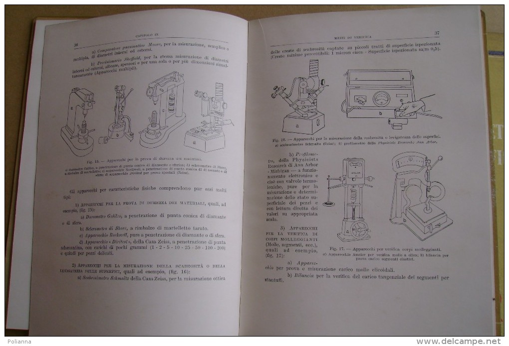 L/55 Dughera IL COLLAUDO PERCETTIVO E METROLOGICO D´OFFICINA 2 Vol. RIV/Villar Perosa Anni ´50 - Altri & Non Classificati