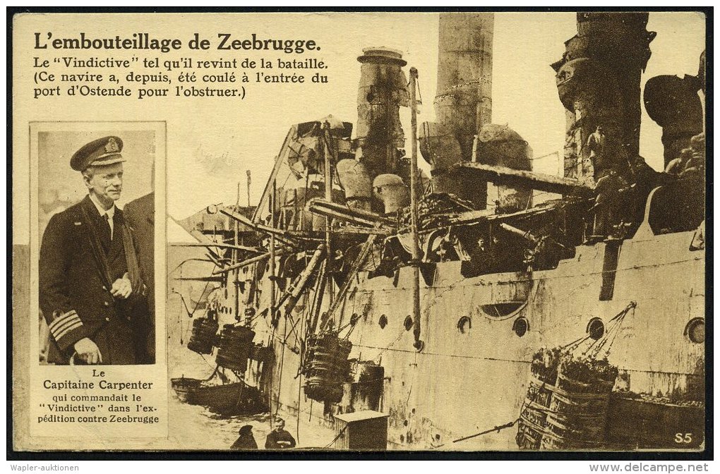 BELGIEN 1918/25 4 Verschiedene Foto-Ak.: Der Britische Angriff Auf Zeebrugge (auf Deutsche Marine-Einrichtungen U.... - Other & Unclassified