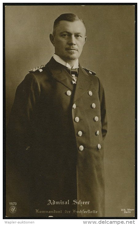 DEUTSCHES REICH 1916/17 3 Verschiedene Foto- Bzw. Künstler-Ak.: Admiral Scheer (2x Spenden-Ak.) Je Ungebr., 3... - Other & Unclassified