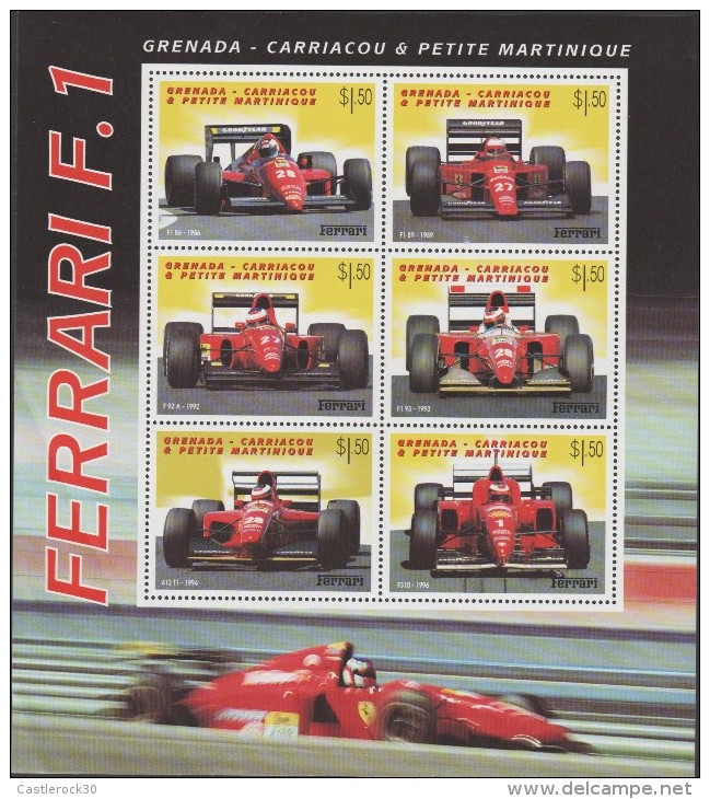 RO)1996 GRENADA, CAR RACING, FERRARI F.1, FOLD, MNH - Grenada (1974-...)