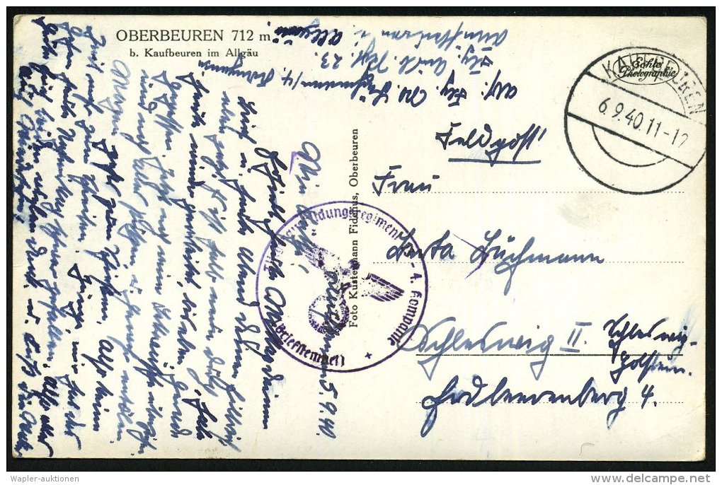Kaufbeuren 1940/44 1K-Steg U. Diverse HdN: Fliegerausbildungsregiment 23, 3. Komp., 4. Komp., 6. Komp., 7. Komp. U.... - Other & Unclassified
