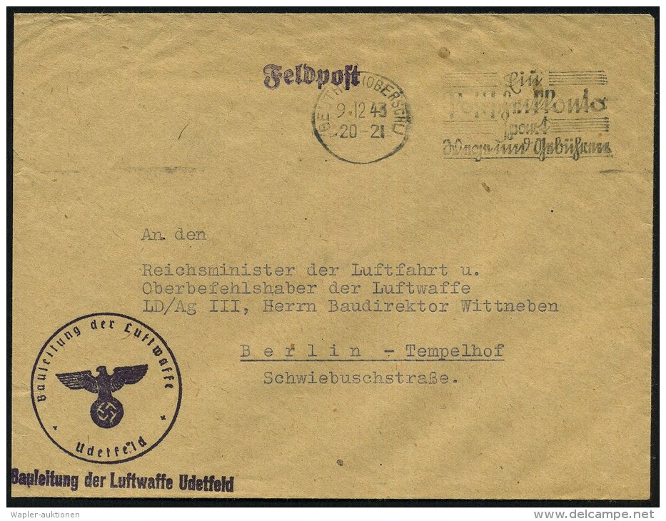 BEUTHEN (OBERSCHL)/ Ein/ Postscheckkonto/ Spart/ Wege U.Gebühren 1943 (9.12.) MWSt, Teils Sütterlin +... - Other & Unclassified