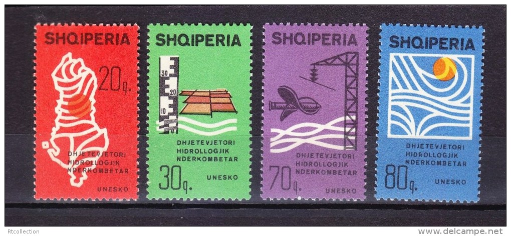 Albania 1966 - 10 Years Of International Hydrology UNESKO UNESCO Organizations Celebrations Stamps MNH Michel 1079-1082 - UNESCO