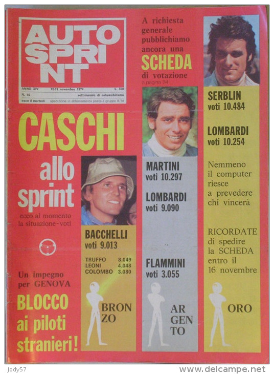 AUTOSPRINT - N.46 - 1974 - CASCHI D' ORO - Engines