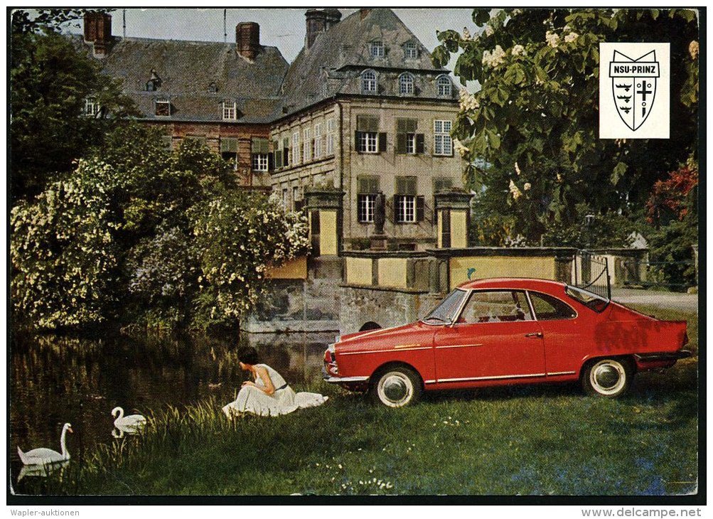 Neckarsulm 1959 (ca.) Color-Reklame-Ak.: NSU-PRINZ (Sport-Coupé) , Ungebr. (kam 1969 Zu AUDI / VW) - Other & Unclassified
