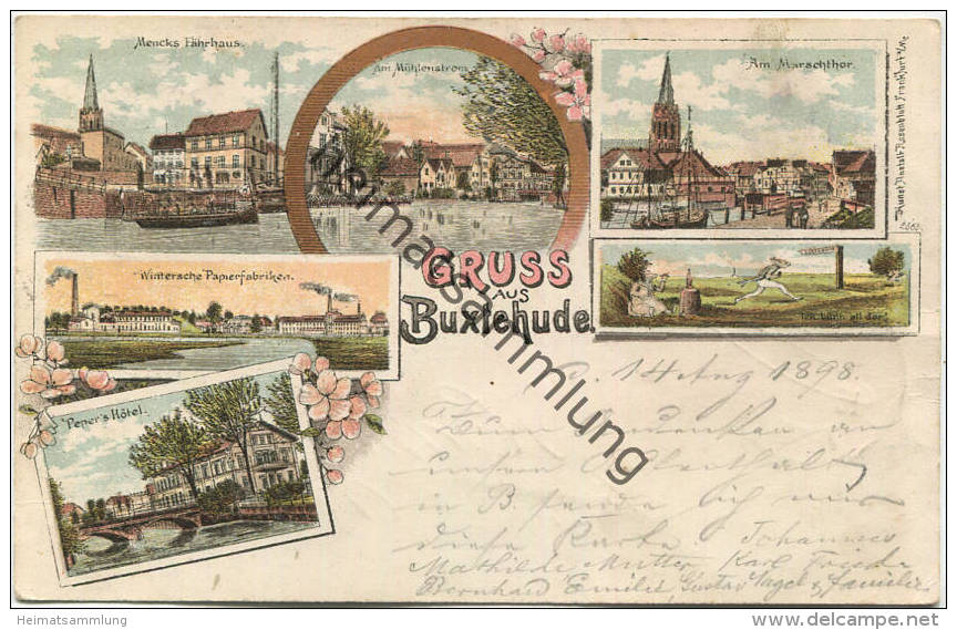 Gruss Aus Buxtehude - Mencks Fährhaus - Peper 's Hotel - Am Marschthor - Kunst-Anstalt Rosenblatt Frankfurt A./M. - Buxtehude