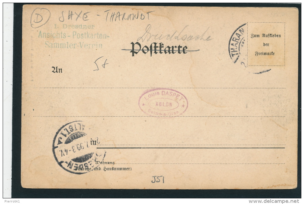 ALLEMAGNE - Gruss Aus THARANDT - Gesammtansicht Mit Strasse Nach Freiberg (1899) - Tharandt