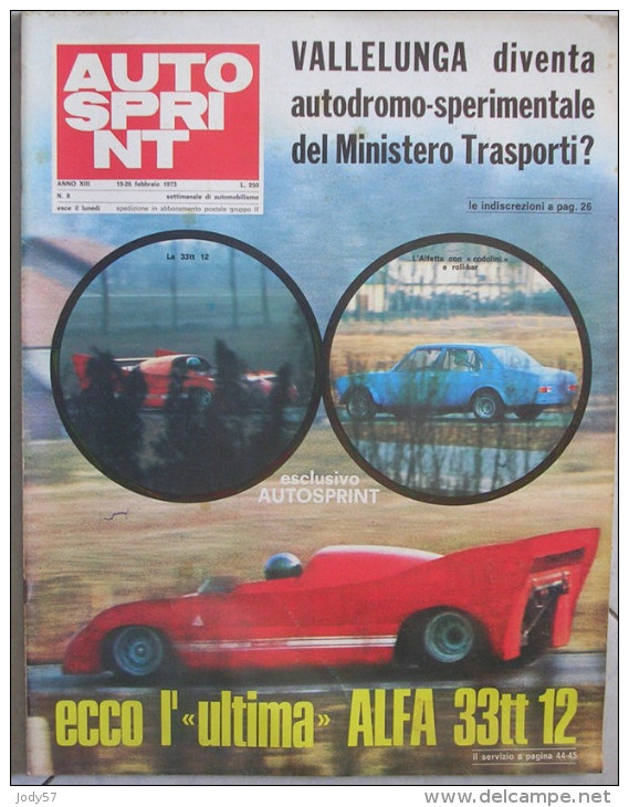 AUTOSPRINT - N.8 - 1973 - GP BRASOLE - Moteurs