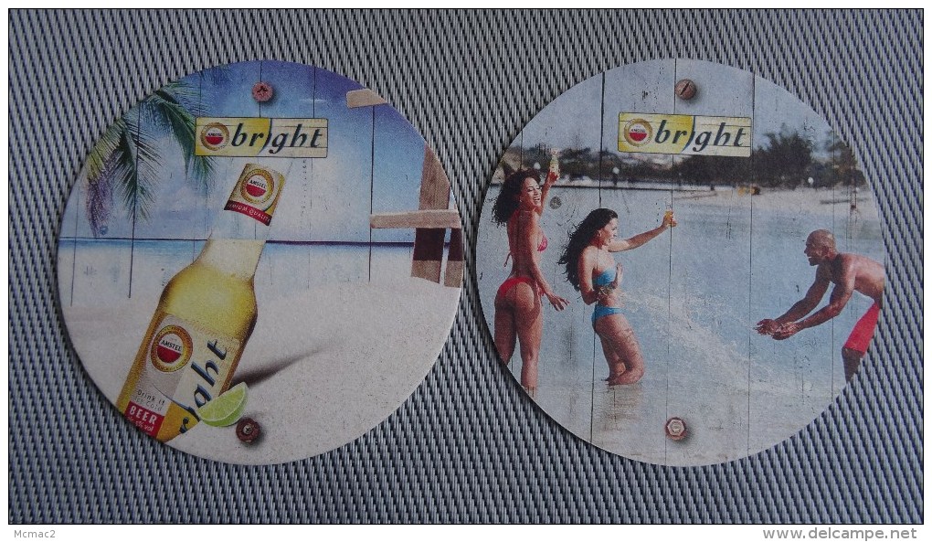 Amstel Bright Beer Mat / Bierdeckel - Curacao!!! - Sous-bocks