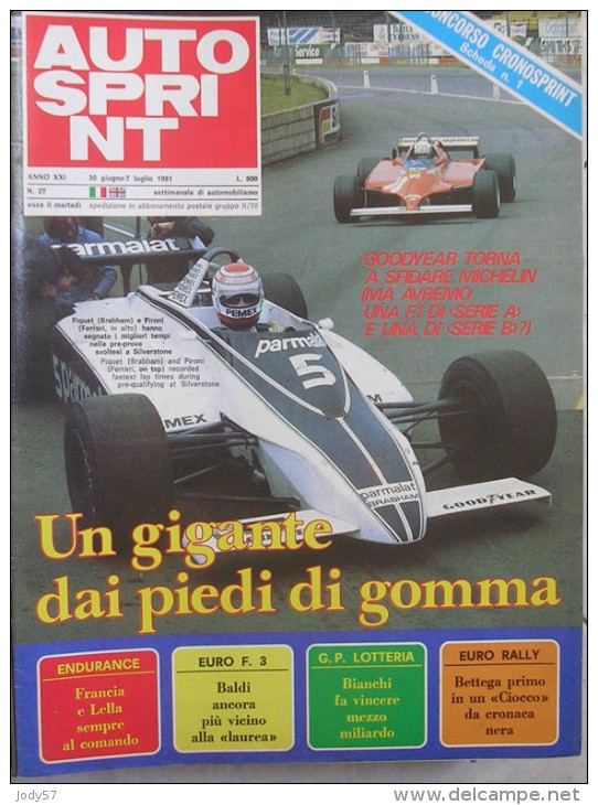 AUTOSPRINT - N.27 - 1981 - GP SPAGNA F1 - Motores