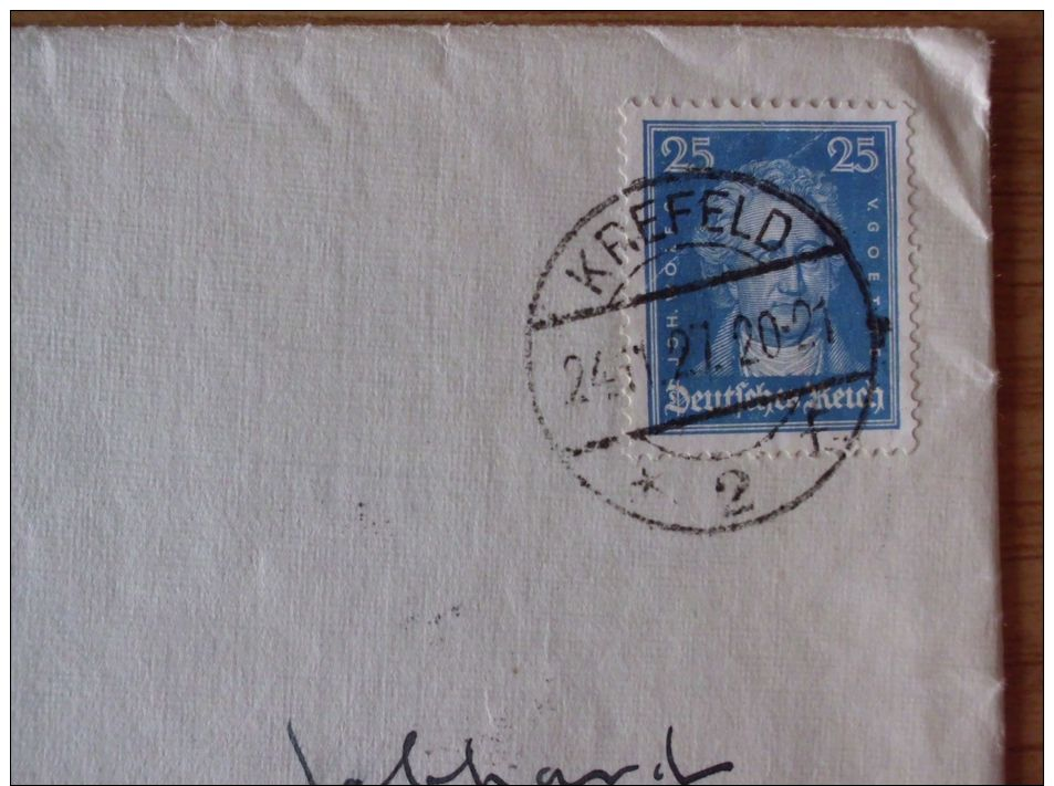 24.11.1927, BELEG Mit STEMPEL Von KREFELD - Storia Postale