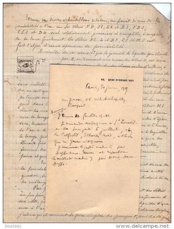 VP3586 - Tabac - Lettre + Note De Renseignements à L'intention De Mr GREEN De LIVERPOOL - Mr SCHLOESING à PARIS - Documents