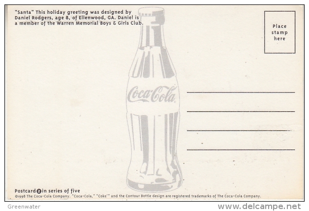 United States 1998 Santa / Coca Cola Postcard Unused (27679) - Other & Unclassified